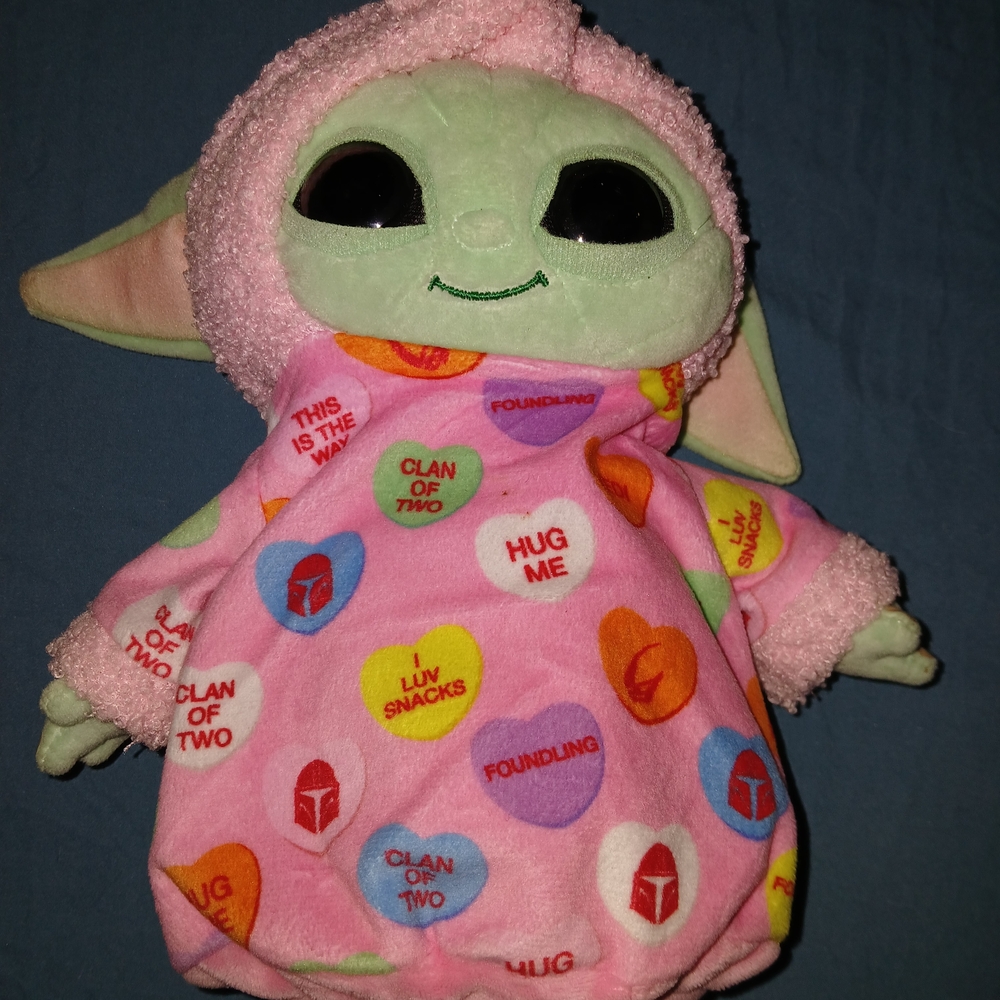 Pink Plush Toy with Heart Pattern